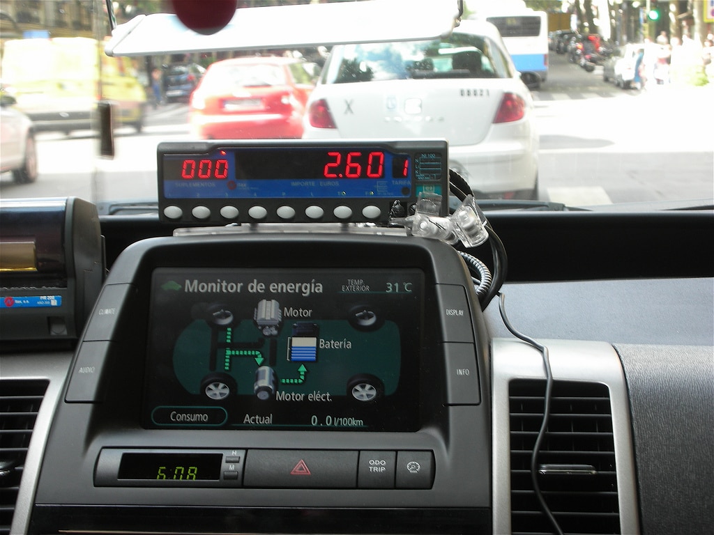 taxímetro de taxi